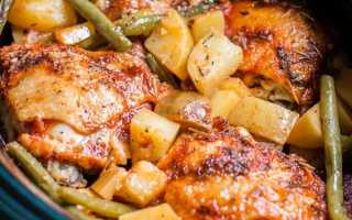 Запеченная курица с картошкой в мультиварке