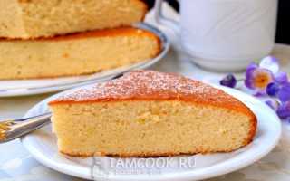 Классический бисквит на молоке