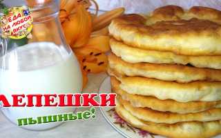 Пышные лепешки на кефире на сковороде