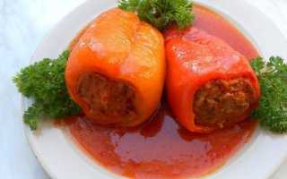 Фаршированный перец с фаршем и рисом – классический рецепт