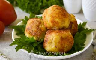 Картофельные шарики из пюре на сковороде