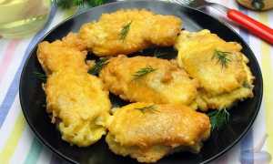 Филе минтая в кляре, жаренное на сковороде