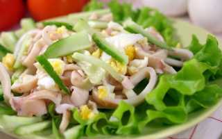 Салат с кальмарами самый вкусный и простой рецепт