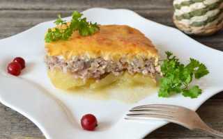 Картошка по-французски с фаршем в духовке