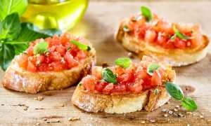 Как вкусно приготовить брускетту с помидорами