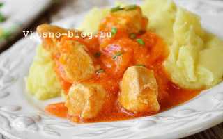 Как приготовить гуляш из курицы с подливкой
