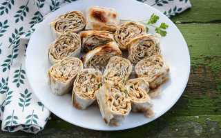Как быстро и вкусно приготовить лаваш с грибами